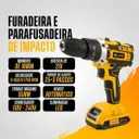Parafusadeira Furadeira Sem Fio 21V — 2 Baterias + Kit de Acessórios — imagem 3