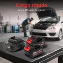Chave de Impacto e Parafusadeira 48V Brushless — 2 Baterias + Maleta — imagem 6