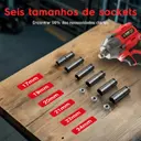 Chave de Impacto e Parafusadeira 48V Brushless — 2 Baterias + Maleta — imagem 7