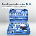 Jogo de Soquetes 108 Peças Aço Cr-V com Catraca Reversível e Maleta — imagem 5